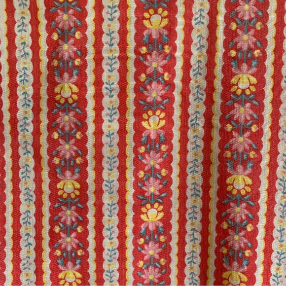 60s/70s Zippered Floral Apron Top - Picture 9 of 12